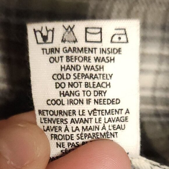 Billabong Womens Blue Plaid Fringe Cotton Open Front Top Medium - Picture 6 of 6